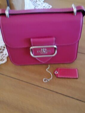 Coach Leather Square Morgan Crossbody in Bright Violet New with Tags CL418